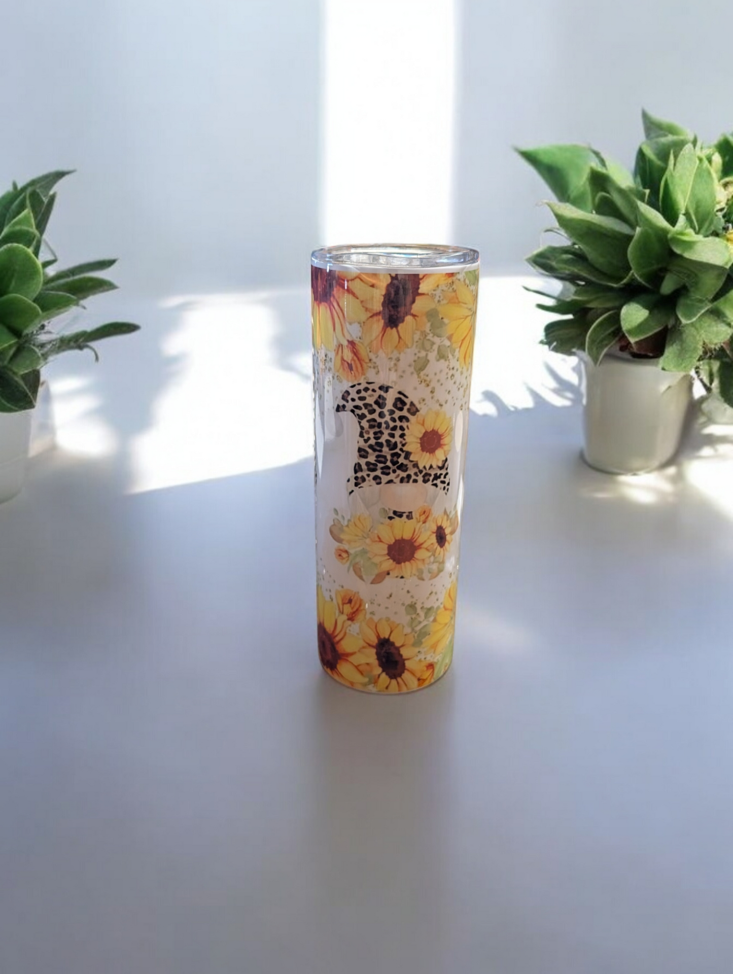 Gnome sunflower 20oz tumbler